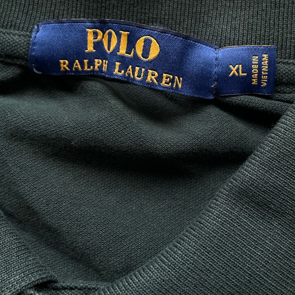 Green Ralph Lauren Polo Shirt (XL) - Picture 5 of 6